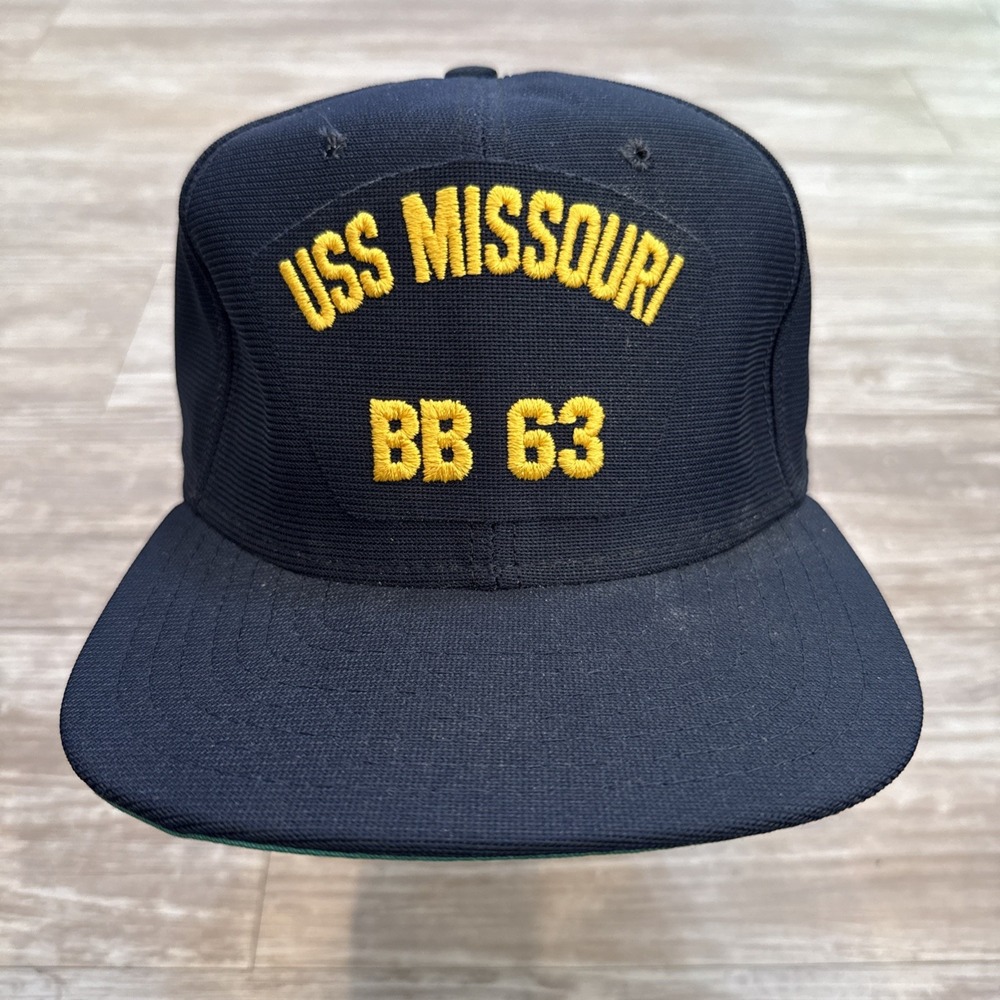 The USS MISSOURI BB 63 by New Era Blue Baseball Cap Hat One Size‎